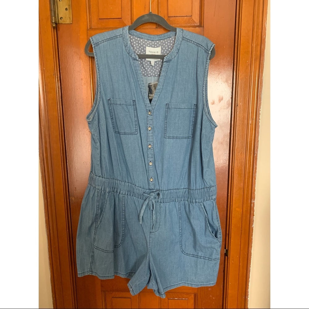 Torrid Denim Medium Wash Romper